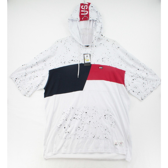 Southpole Other - New Southpole Hoodie Shirt 4XB White Short Sleeve Splatters StreetWear Gorpcore